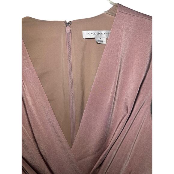 Kay Unger Mauve Dress Size 8 - Picture 3 of 5